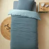 Parure Enfant Bicolore Housse De Couette + Taie D’oreiller En Gaze De Coton Bleu – Vertbaudet 14